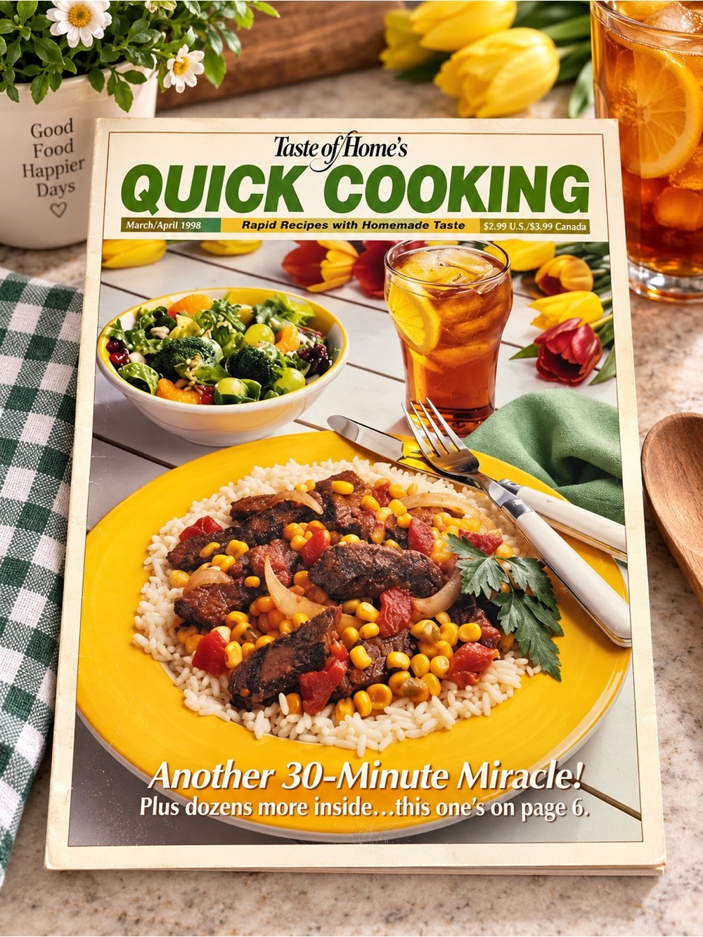 Taste of Home's Quick Cooking Magazine March April 1998 Issue Vintage